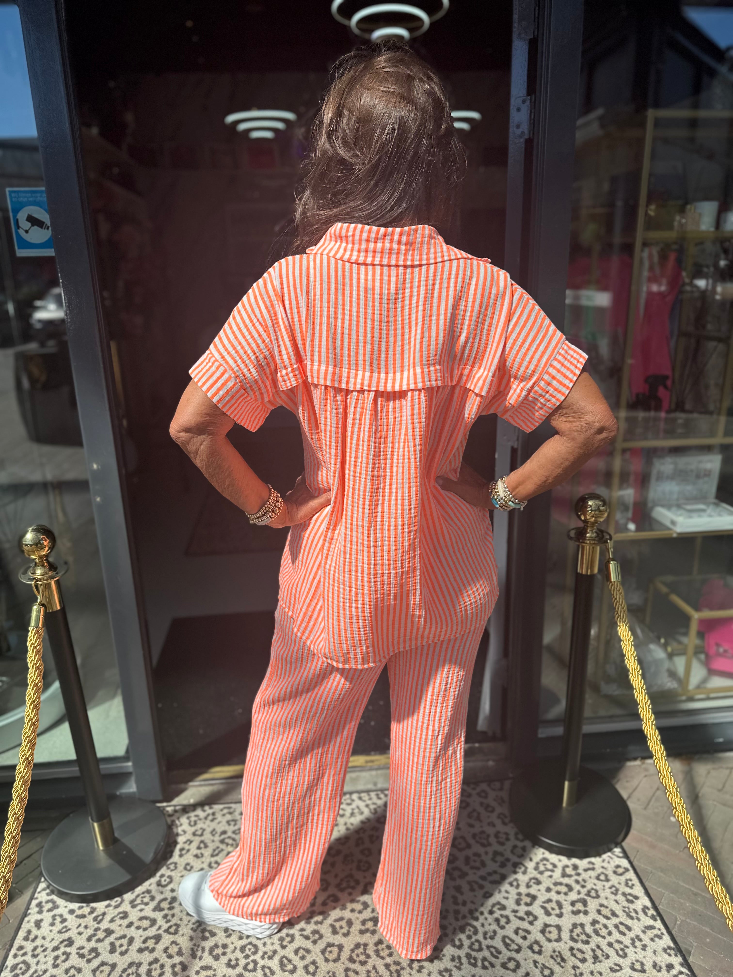 2 delig set "Hydrofiel" Neon Oranje