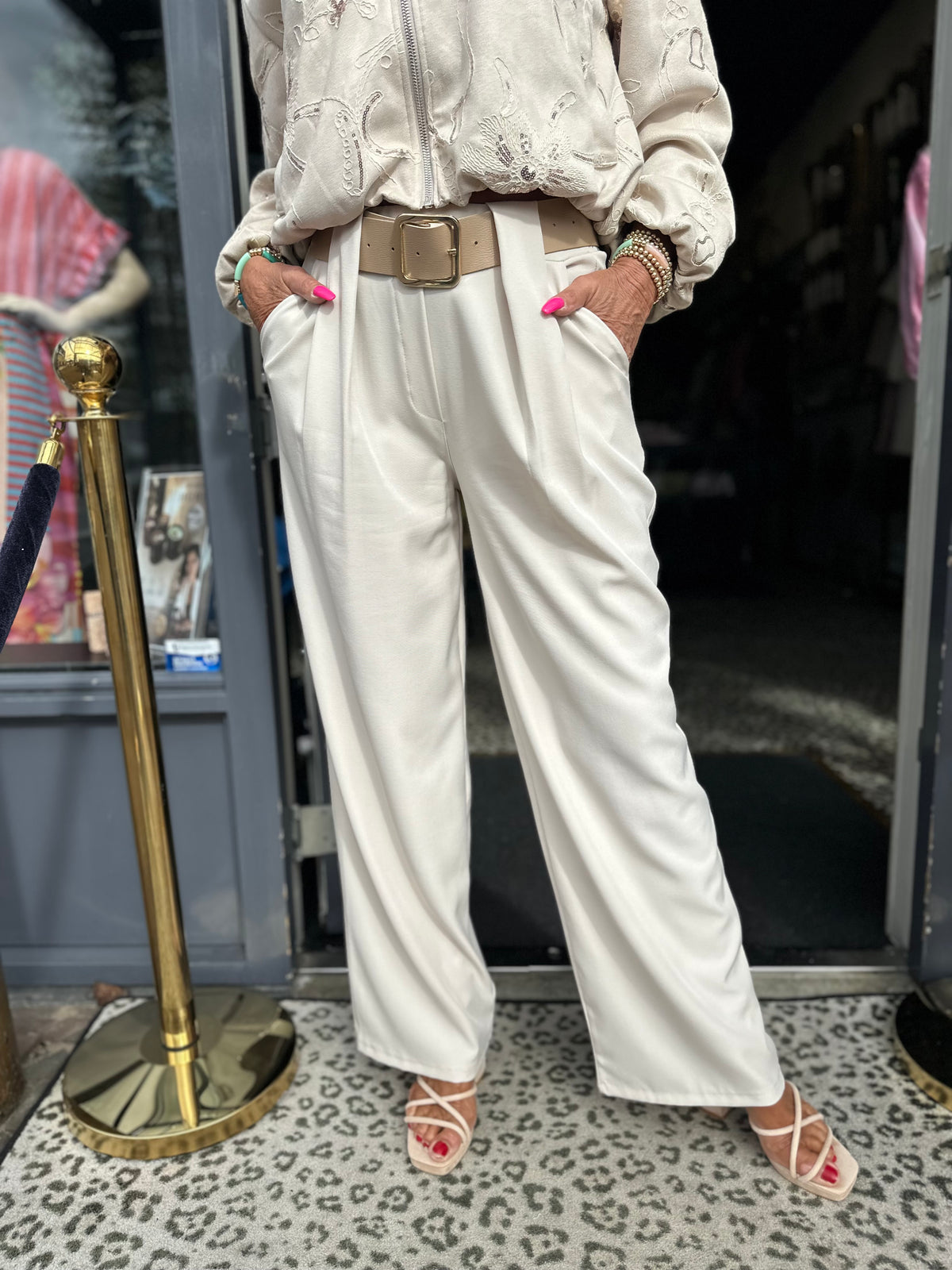 Pantalon "made by ann" beige 75 cm