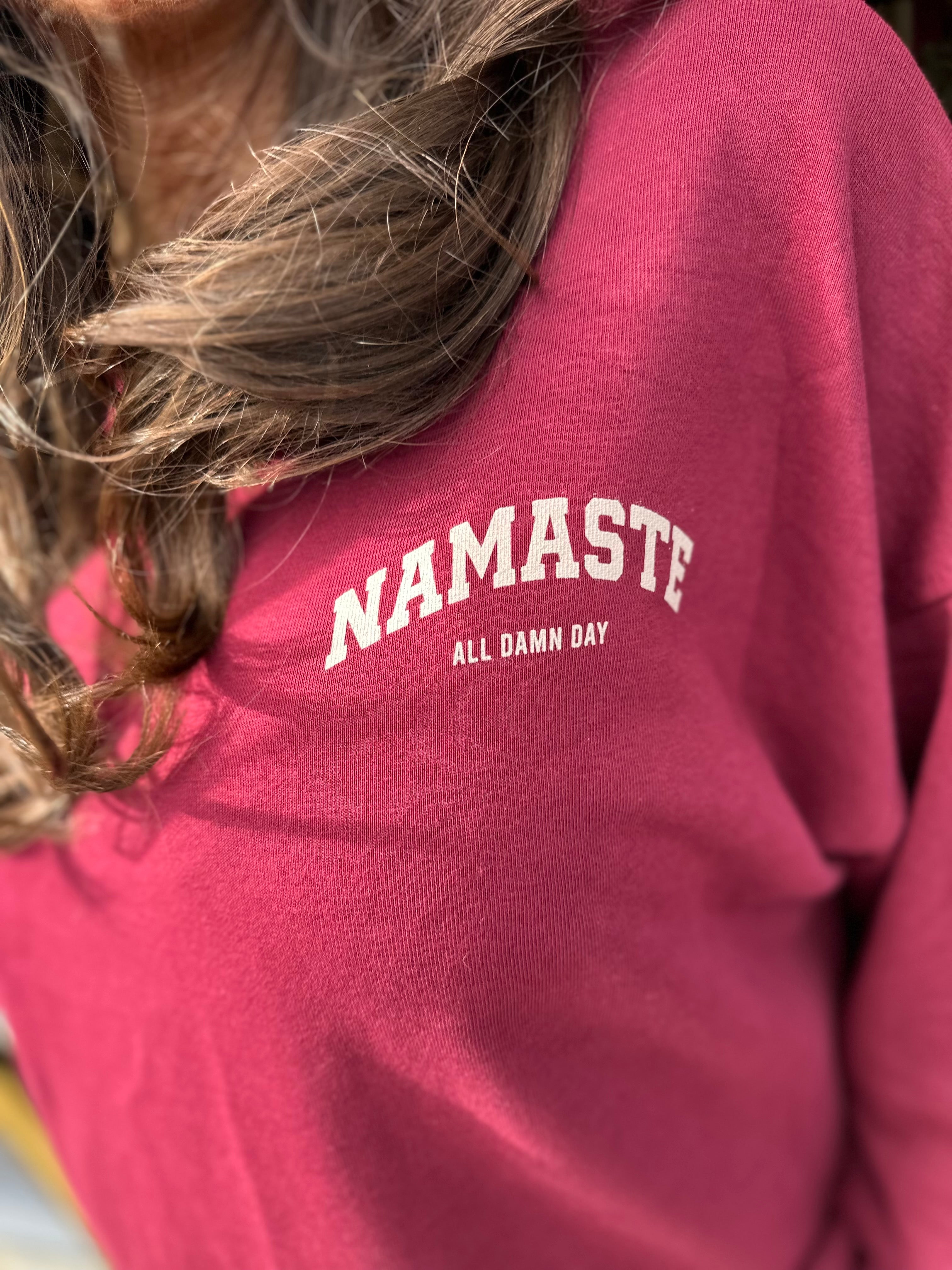Sweater "Namasté" bordeaux rood