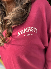 Sweater "Namasté" bordeaux rood