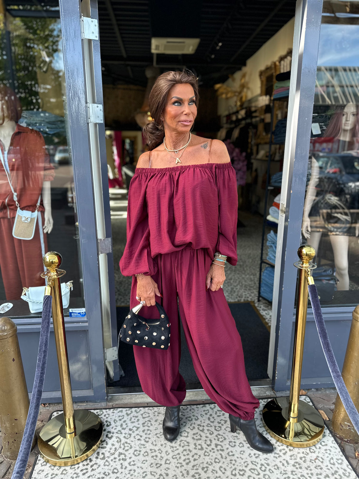 2 delig set "Sunday" bordeaux