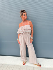 Strapless Jumpsuit "Venezuela" beige