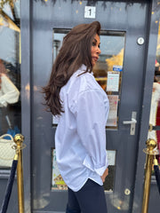 Blouse "Elenza" steentjes wit