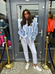 Baggy fit “wit” 3 kwart