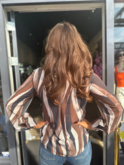 Blouse "Rina" donkerbruin