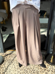 Wijde broek "Mies" taupe