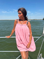 Korte jurk Fluffy licht roze