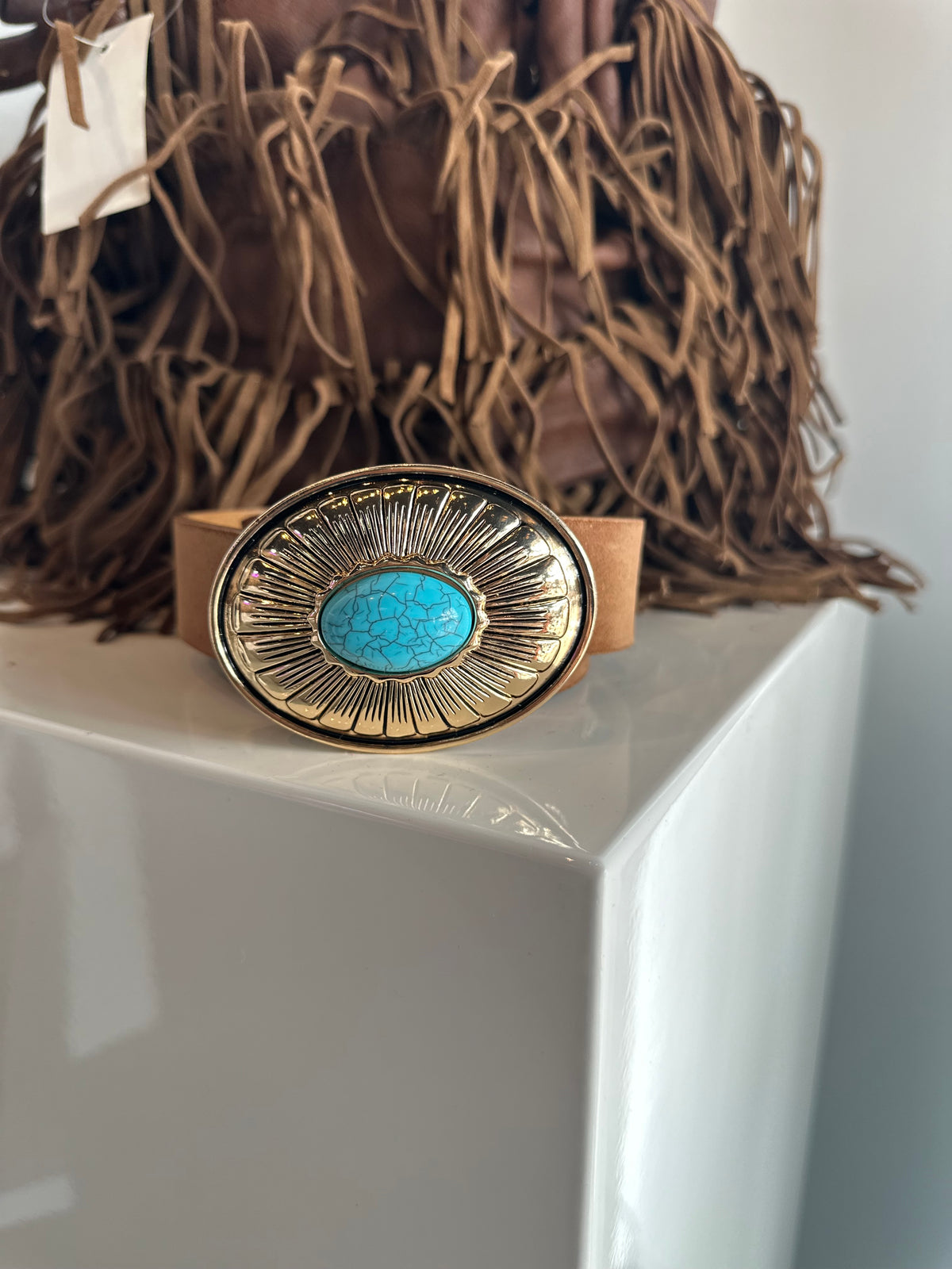 Riem Indiana turquoise camel