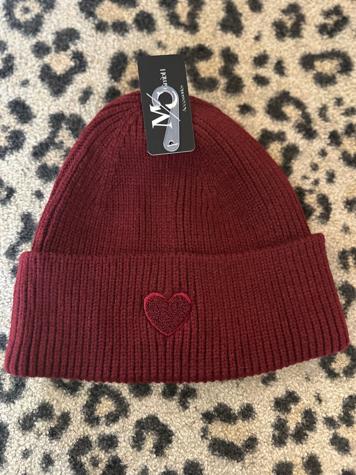 Muts “hart” bordeaux