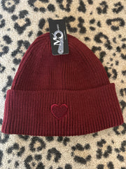 Muts “hart” bordeaux