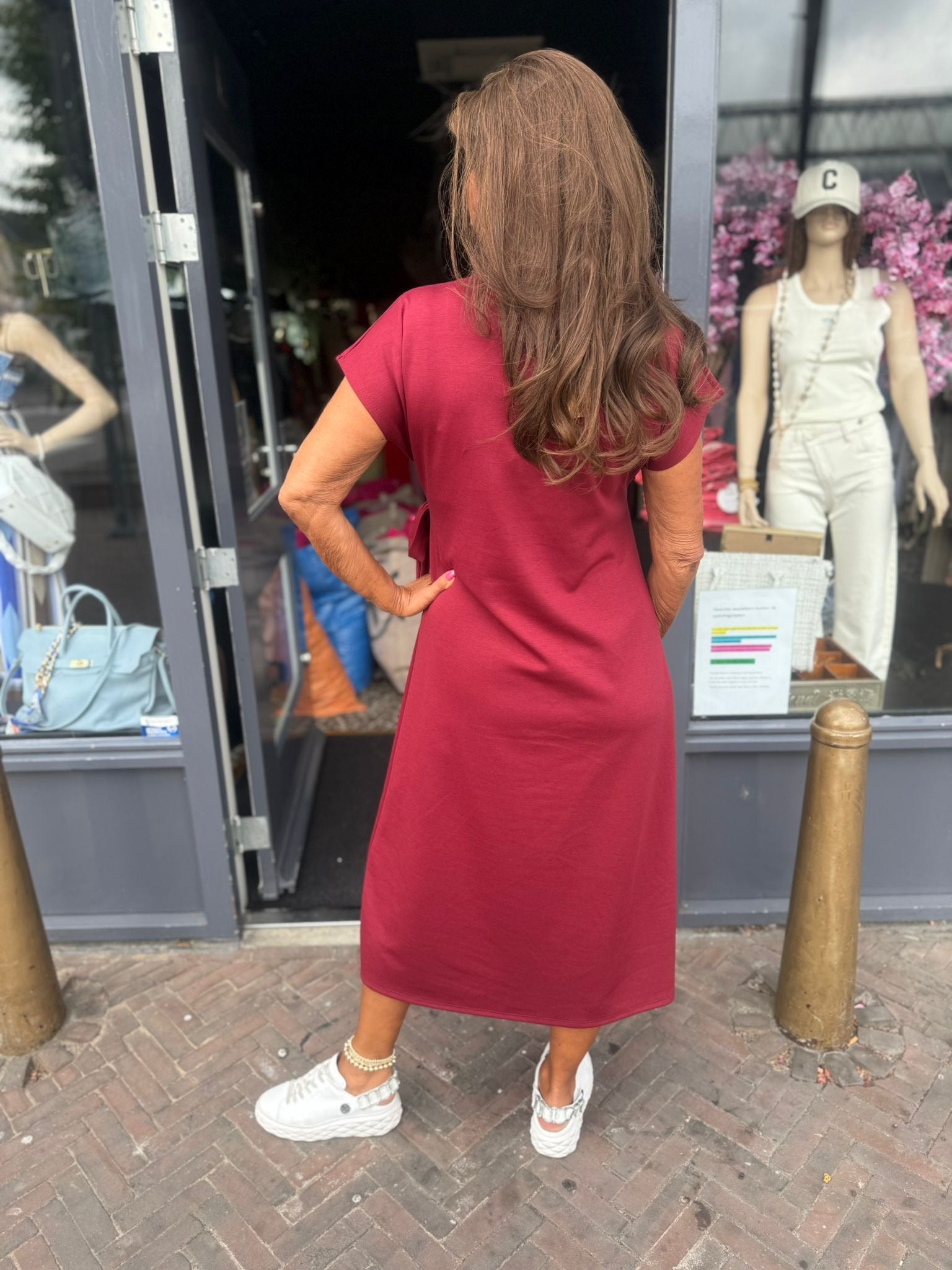 Lange Jurk "Yara" bordeaux