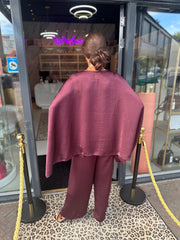 2 delig set "Olivia" Bordeaux