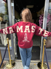 Sweater "Namasté" bordeaux rood