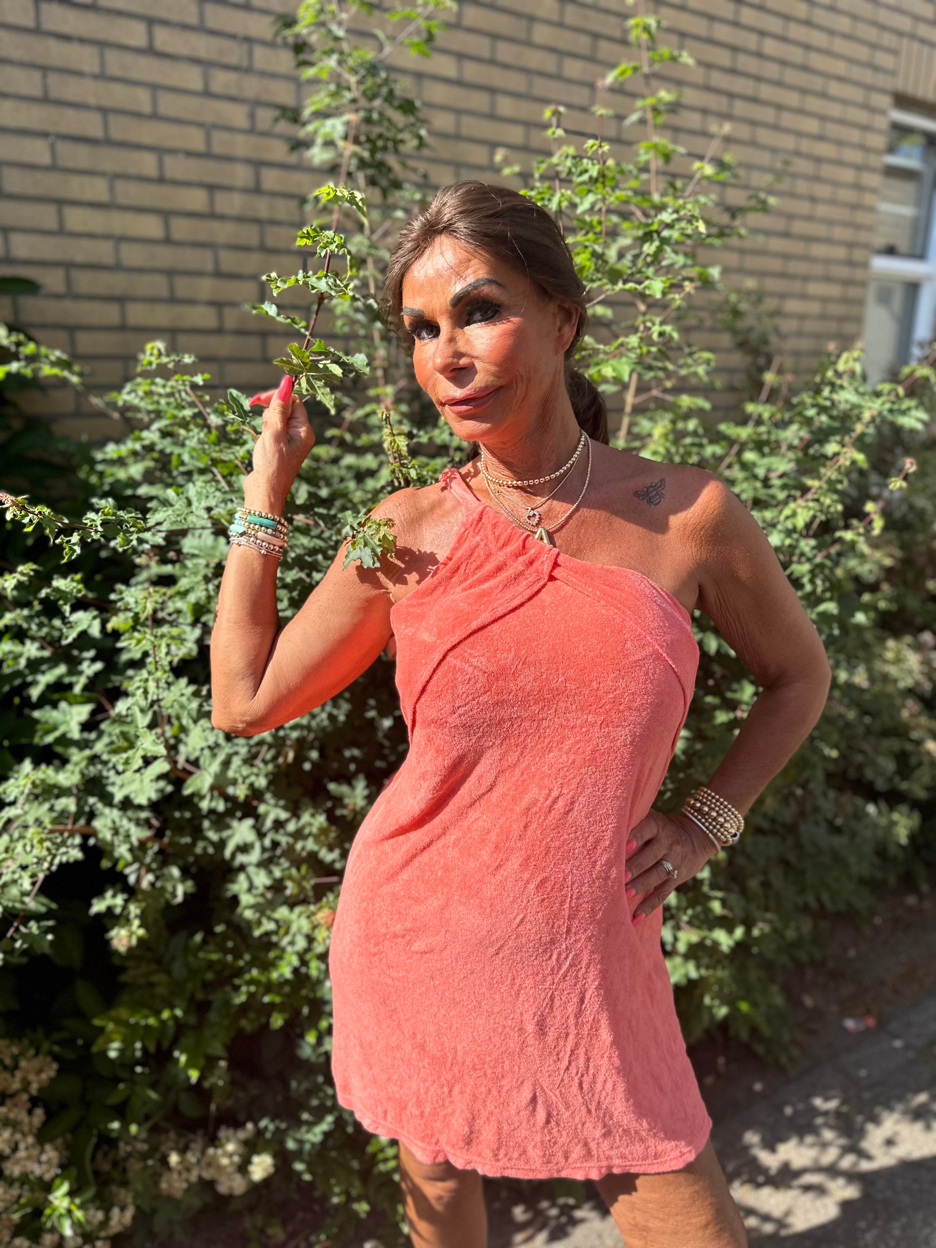 Badstof dress  Jane” Koraal