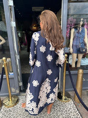 Jurk "Knot" donkerblauw