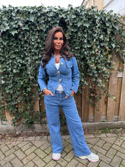 Denim look "Jumpsuit" Let op te dragen tot en met 1.70 lengte