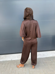 2 delig set "Alladin" Donkerbruin