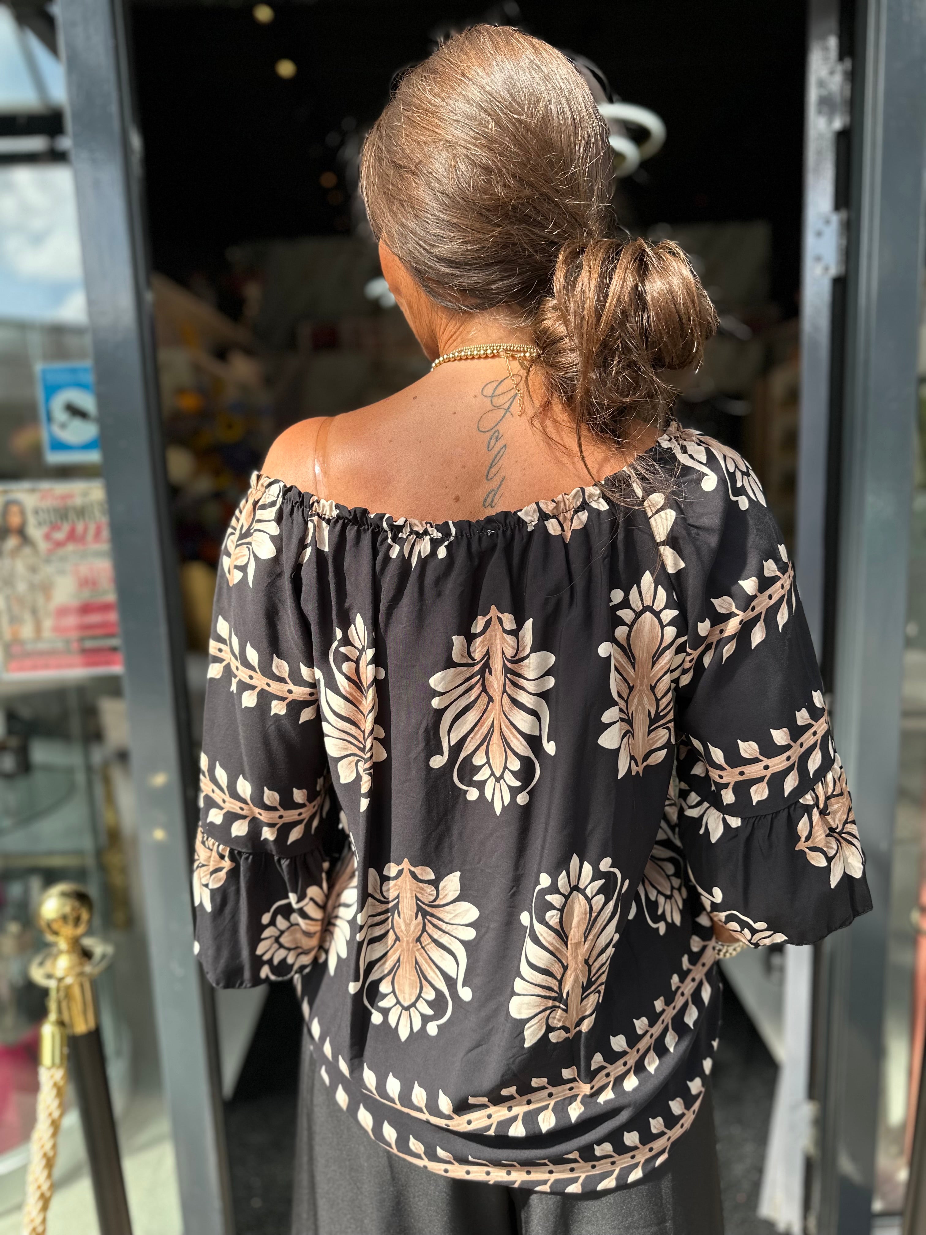 Blouse "Lover" Zwart