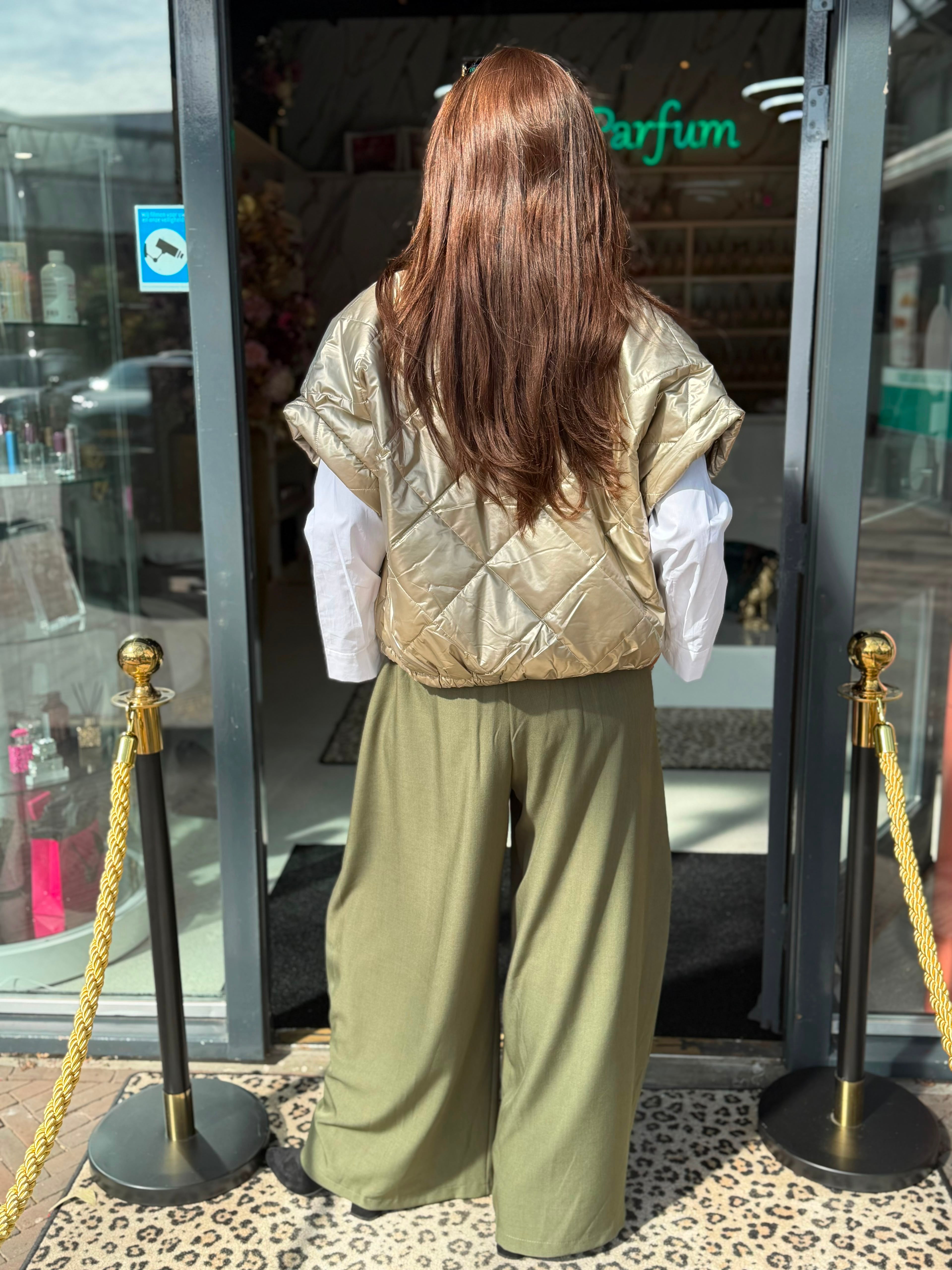 Wijde broek "Mies" groen