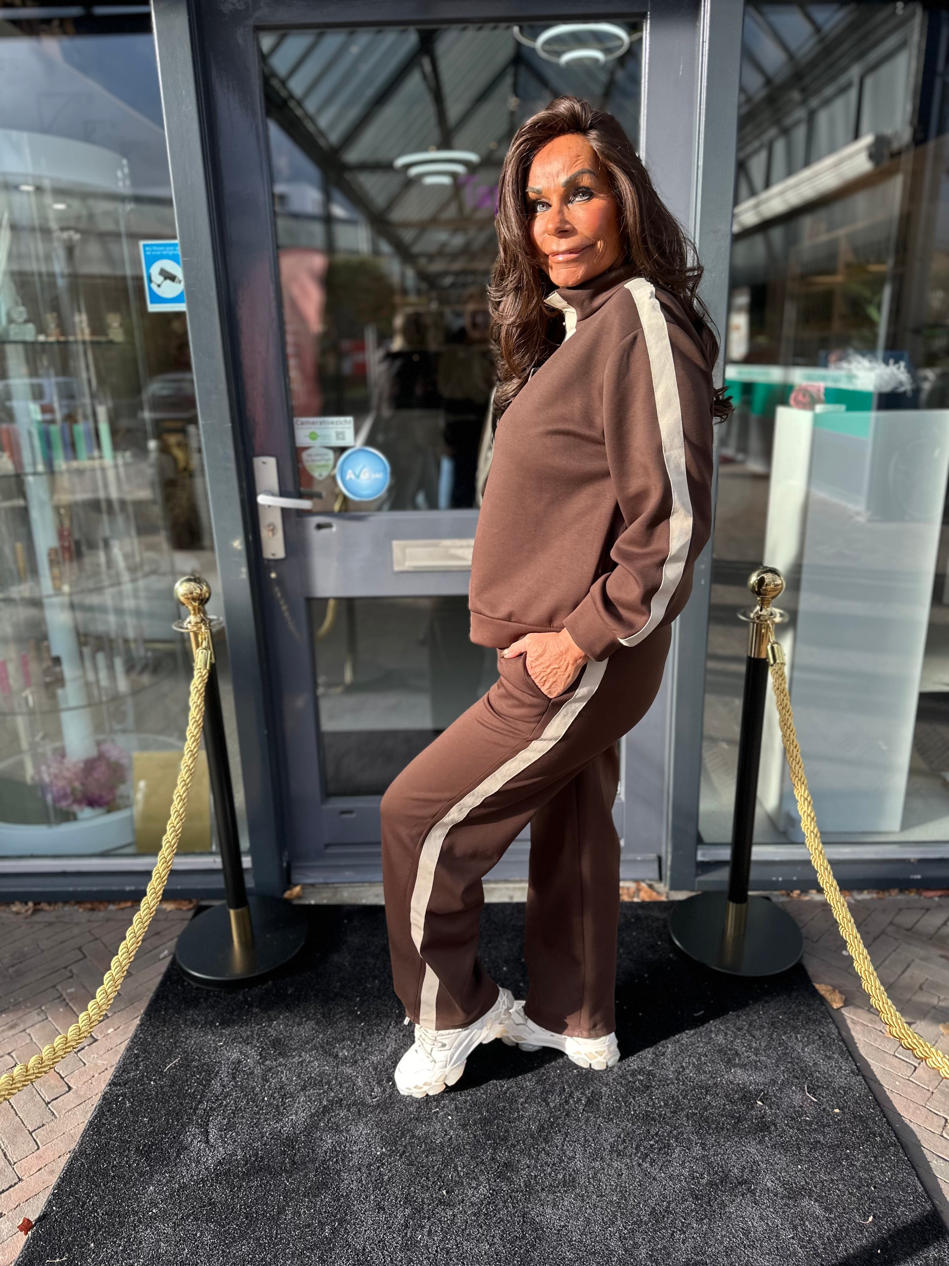 2-delig set "Annidas" Bruin/beige