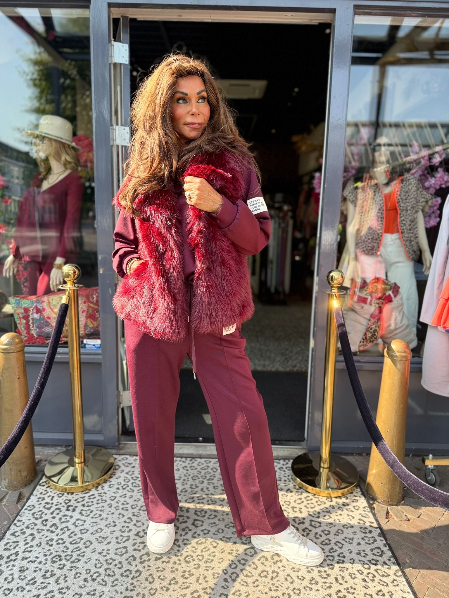 Gilet "Almost autumn" Bordeaux rood