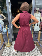 Jurk "Sandy" bordeaux