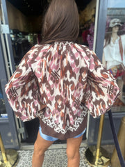 Blouse "Vika” Bruin/beige