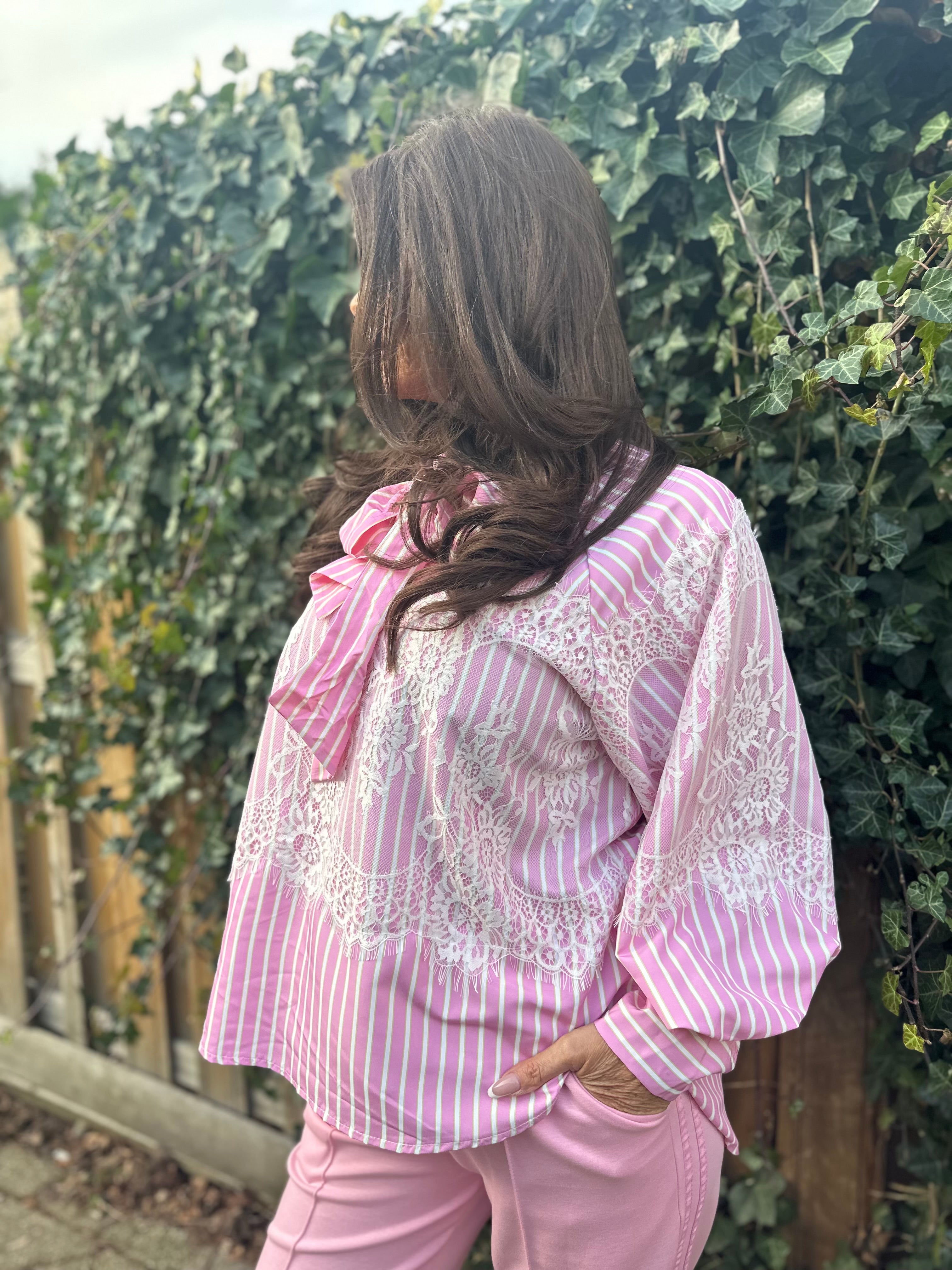 Strikblouse "Jill" Roze