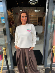 Trui “Pop up” offwhite