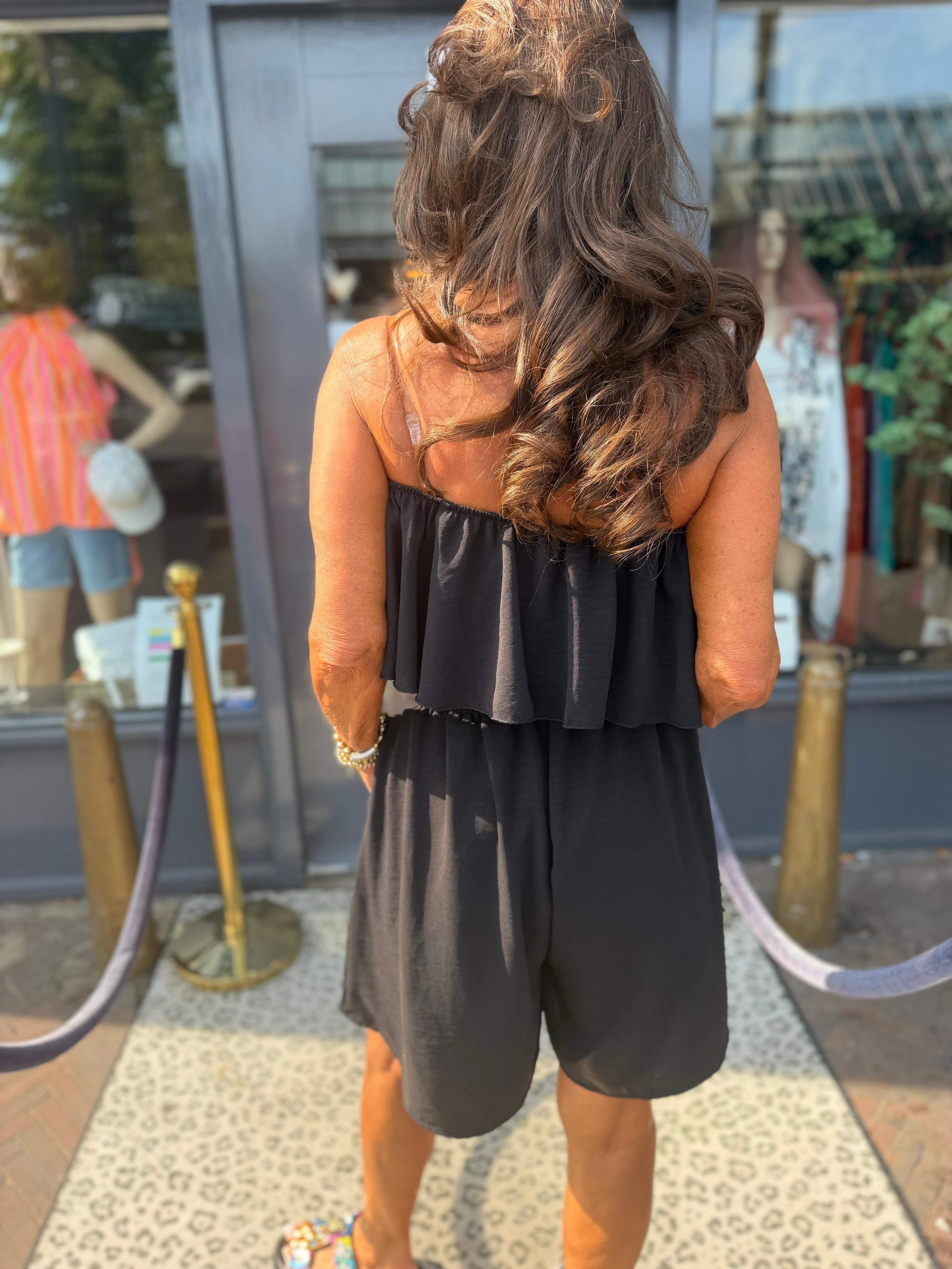 Korte jumpsuit "la vida" Zwart