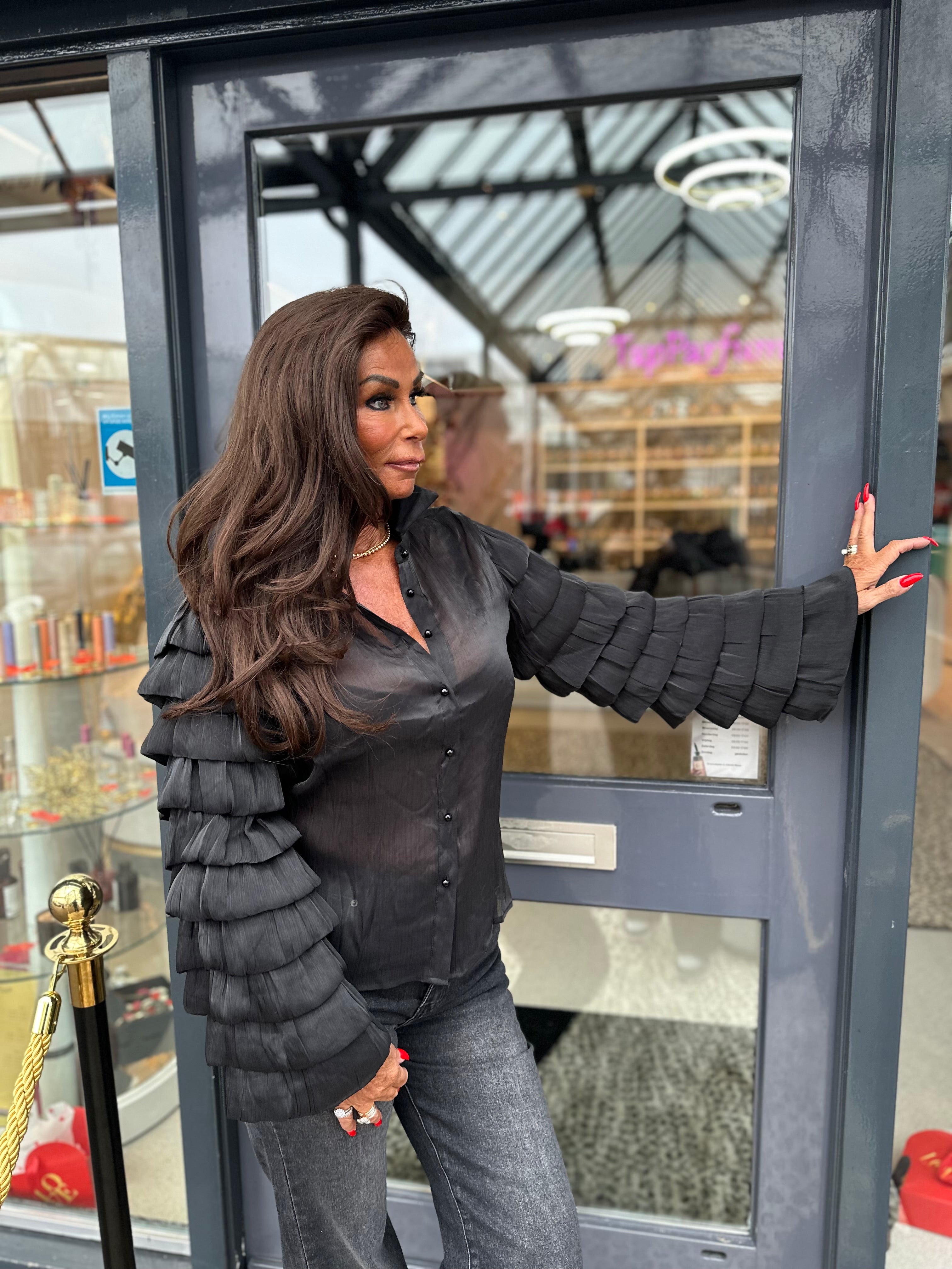 Blouse "Dominicana" Zwart