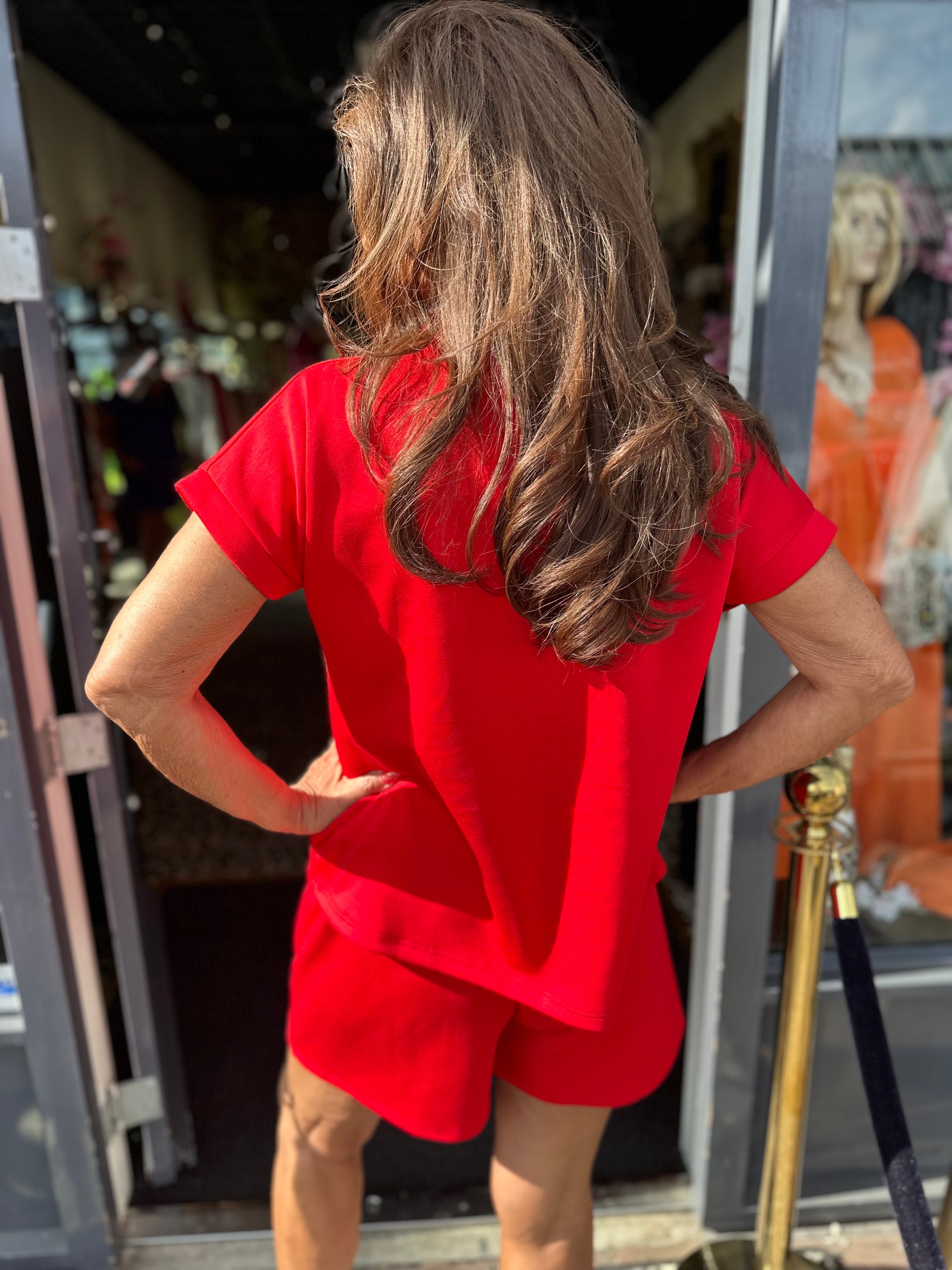 Korte set "Rosey" Rood