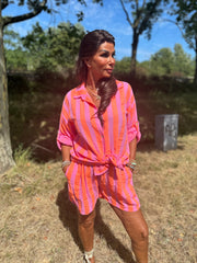 2 delig set "Summer" Oranje / roze