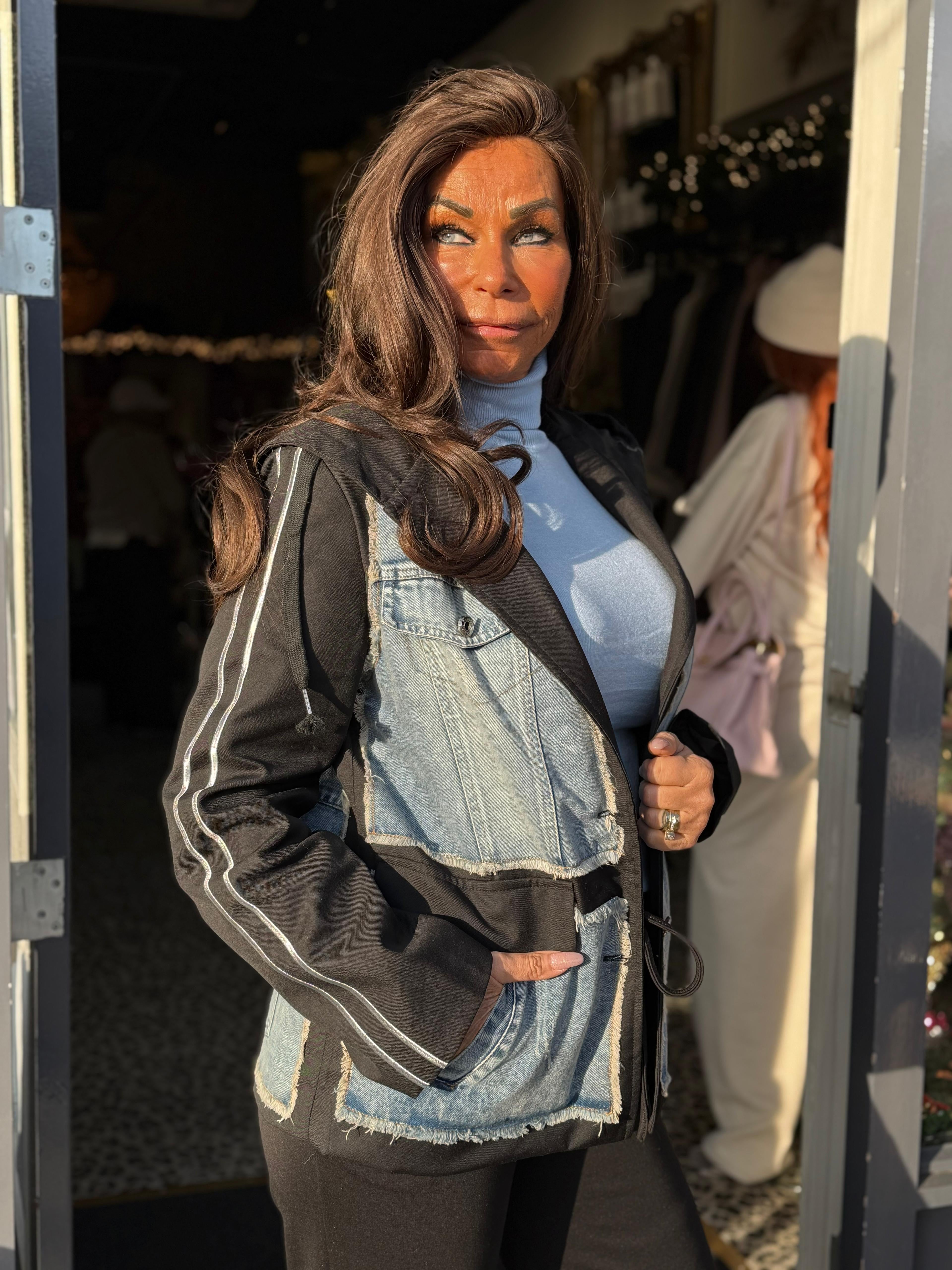 Colbert black & denim