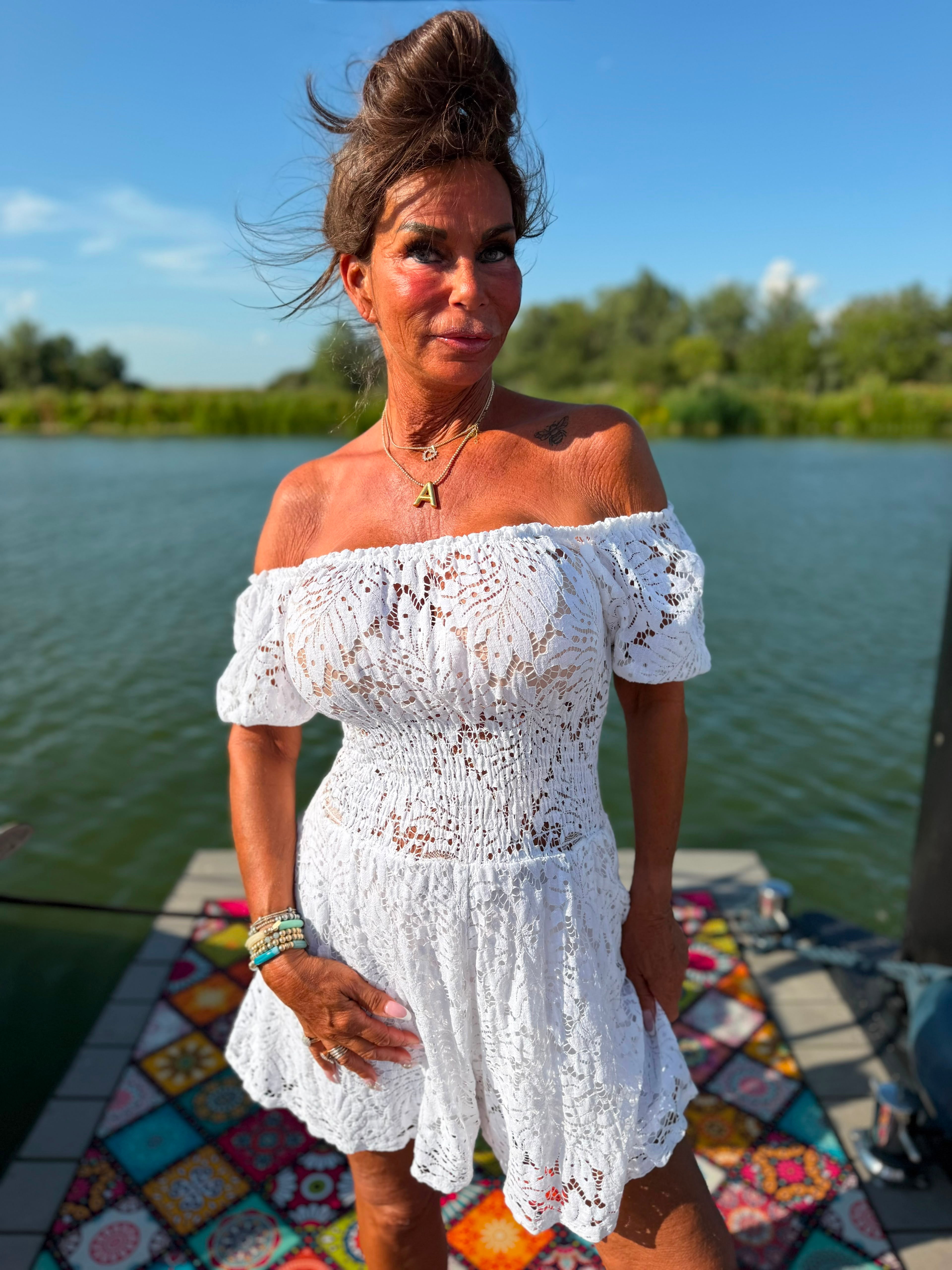 Korte jumpsuit "White"