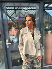 korte trenchcoat "Saar" Beige