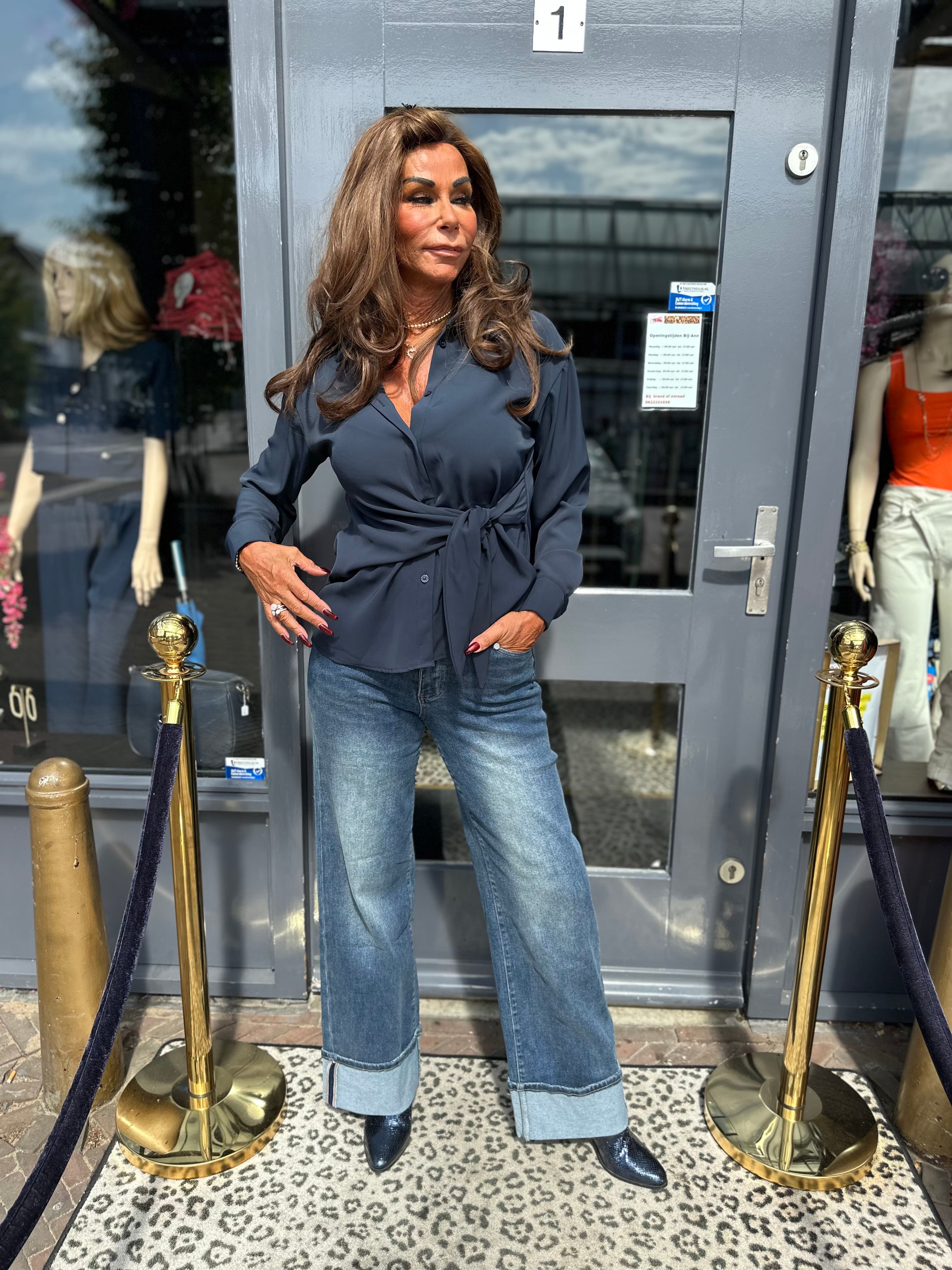 Blouse "Jamie" donkerblauw