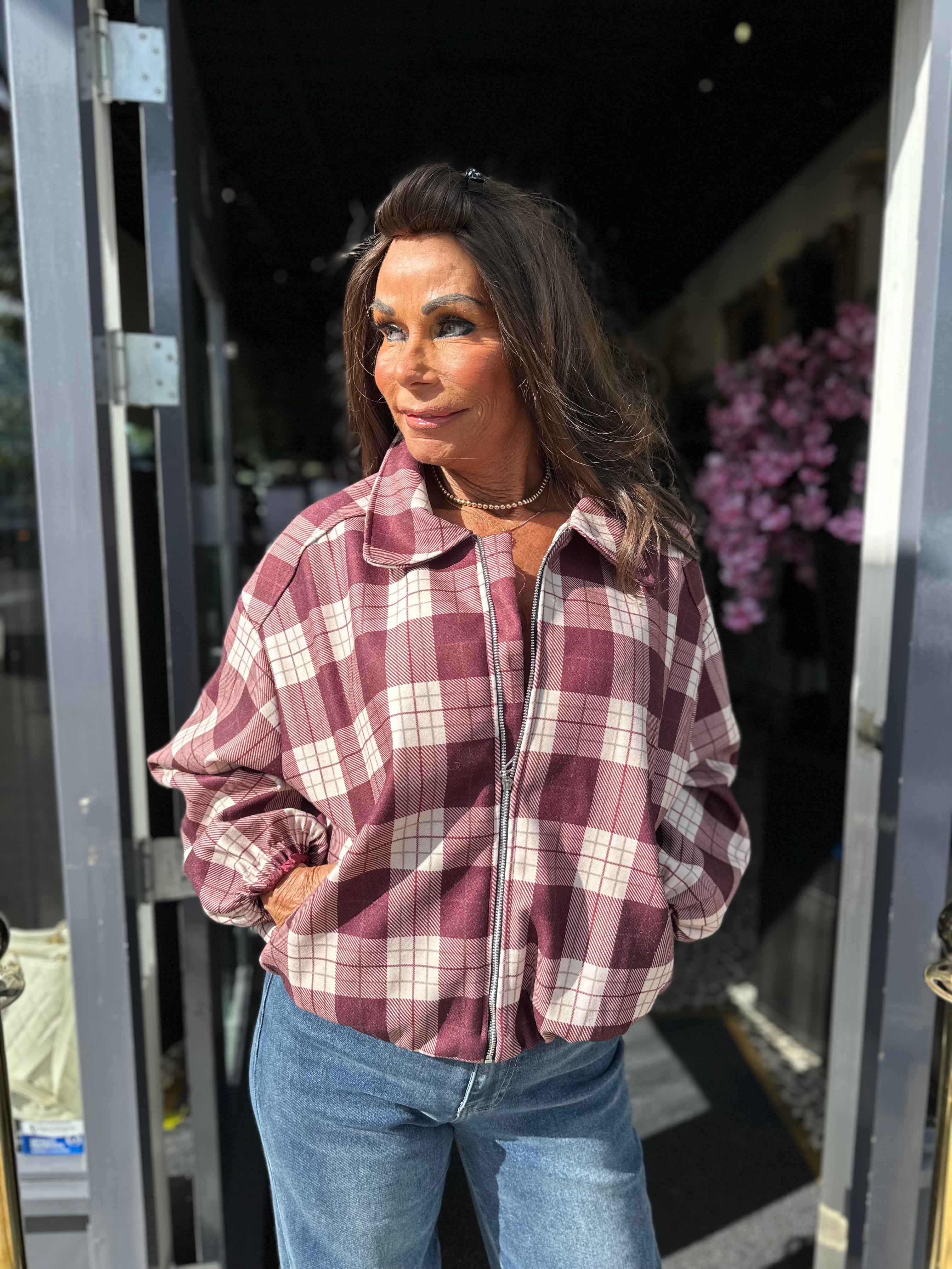 Geruit jasje “Bordeaux”