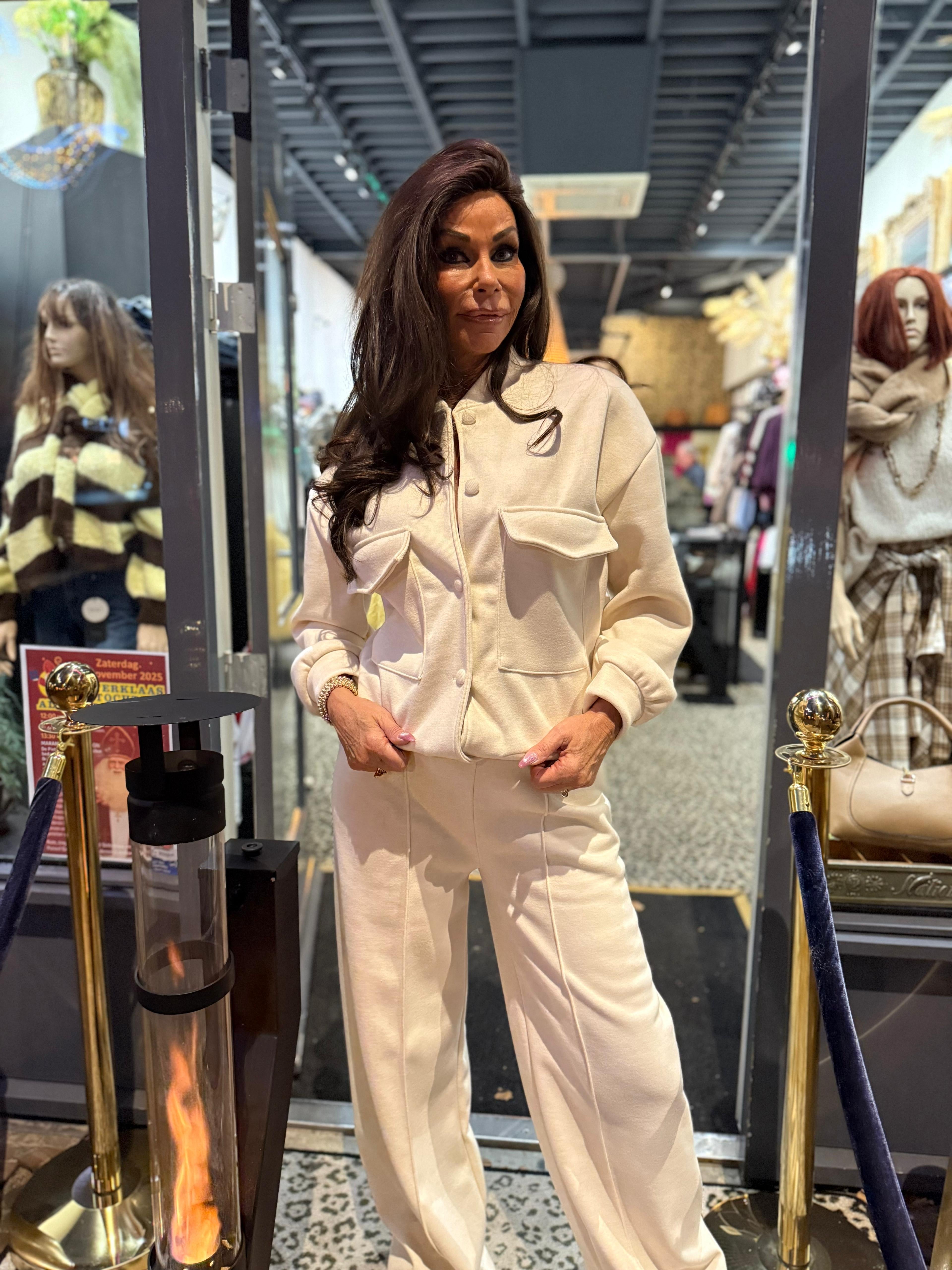 2-delig set "black friday!" licht beige