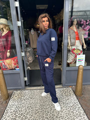 Life isn't perfect set lange mouw "Navy"