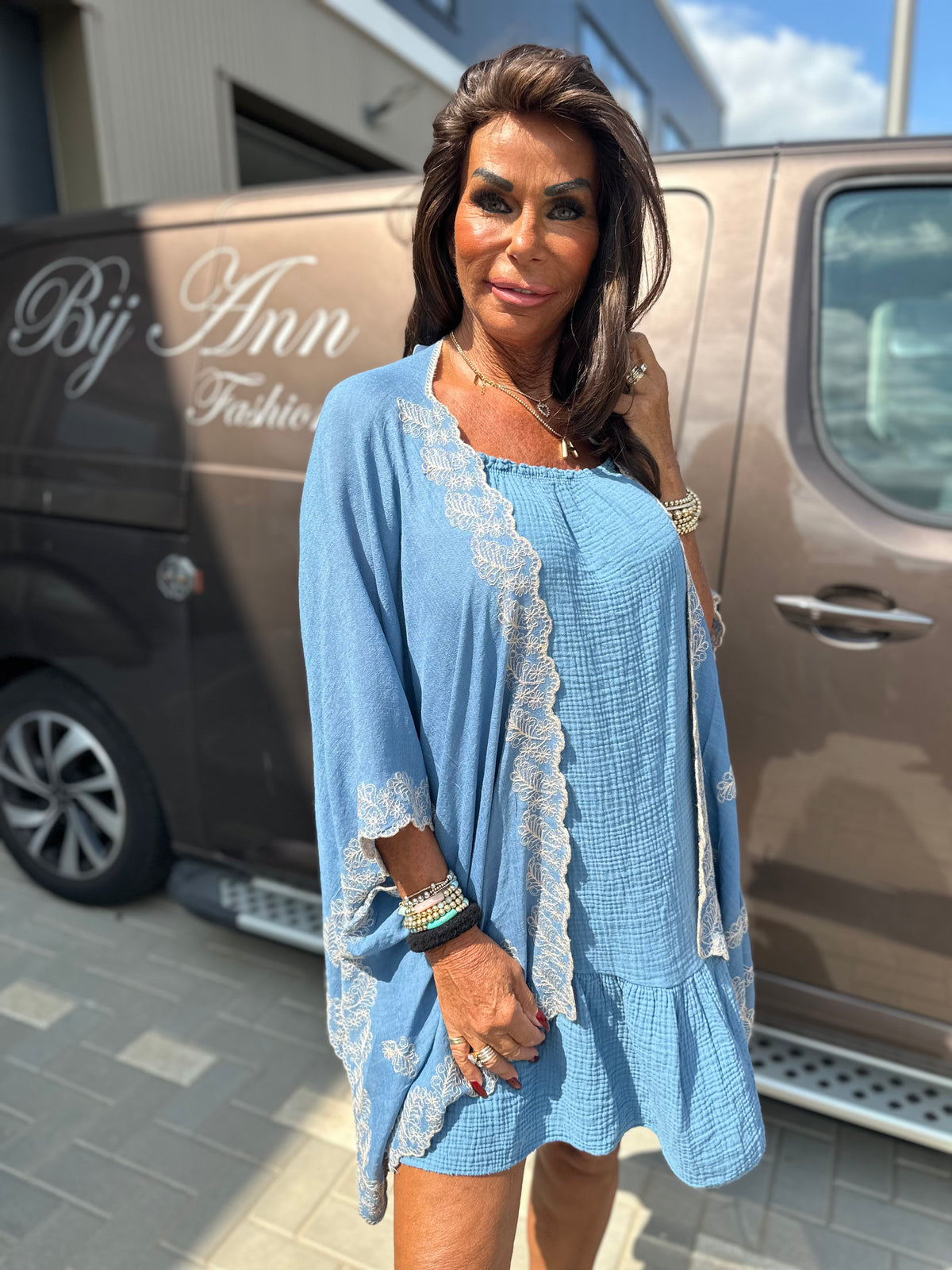 Korte kaftan "Blue"