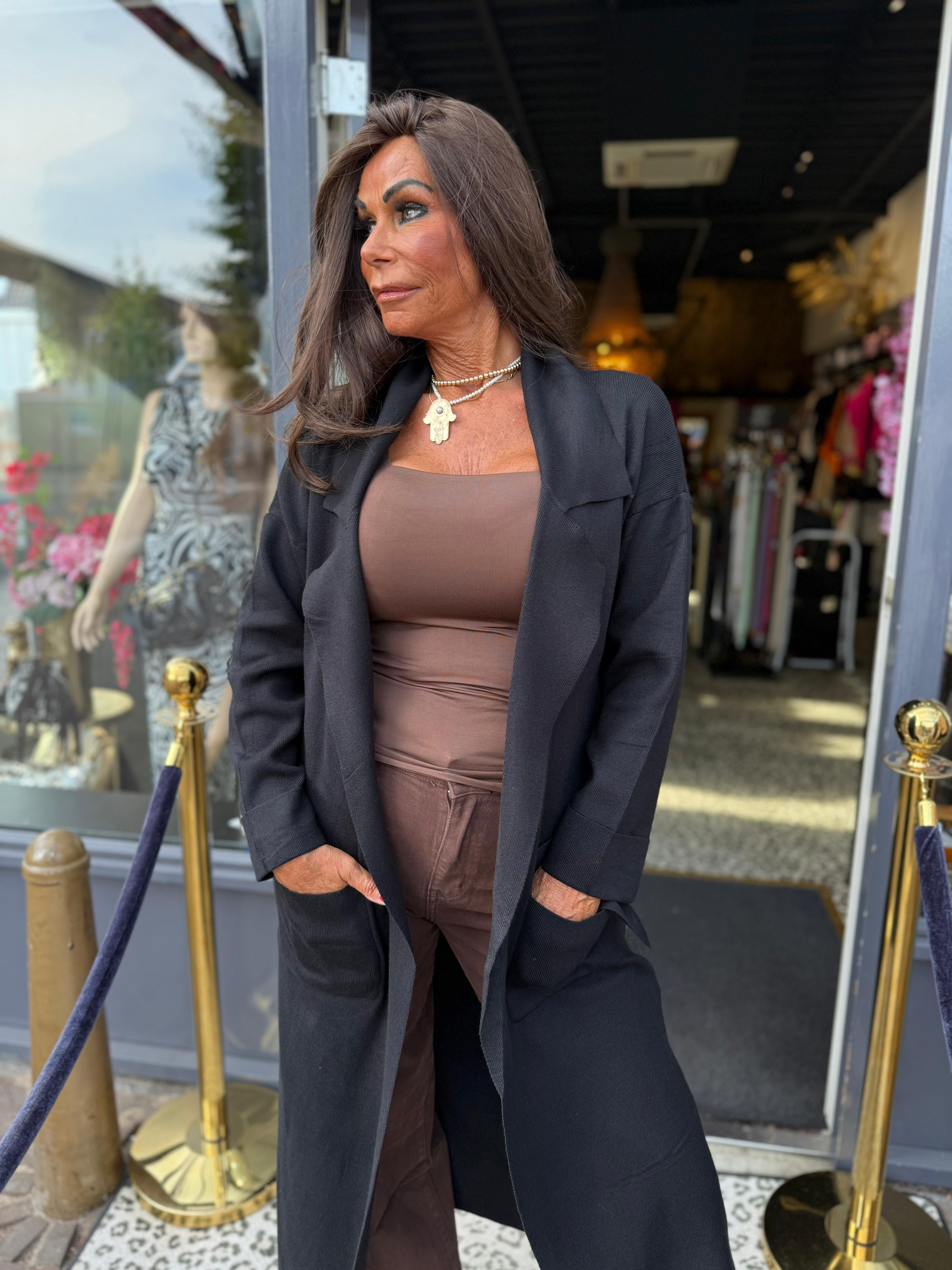 Lang vest “Comfortable” Zwart