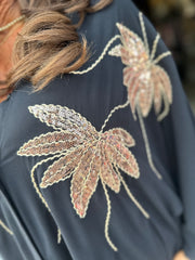 Jurk "Golden Leaf" Zwart