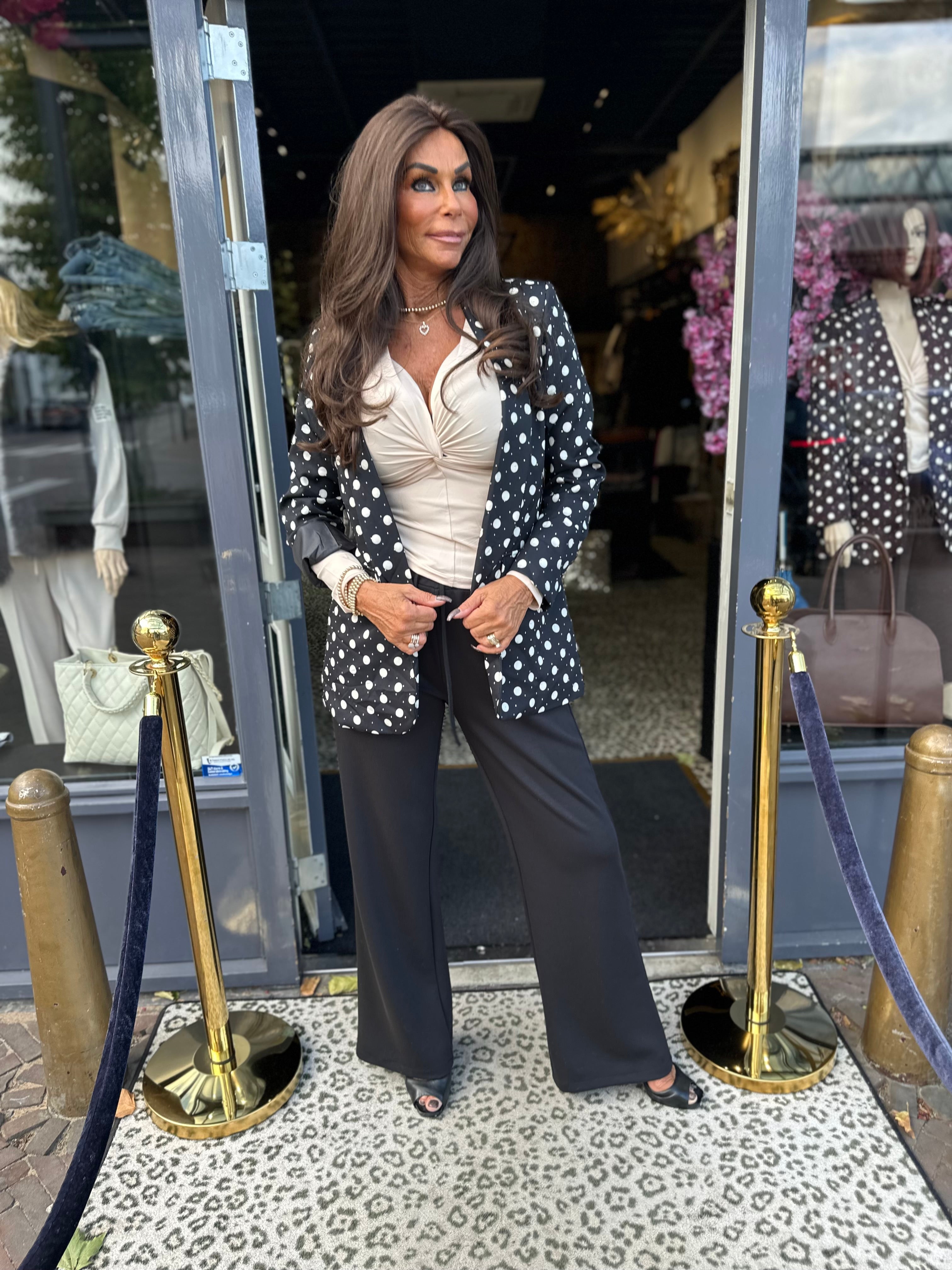 Blazer "Stippel" Zwart
