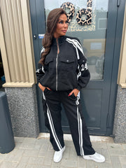 2 delig joggingset Baseball zwart