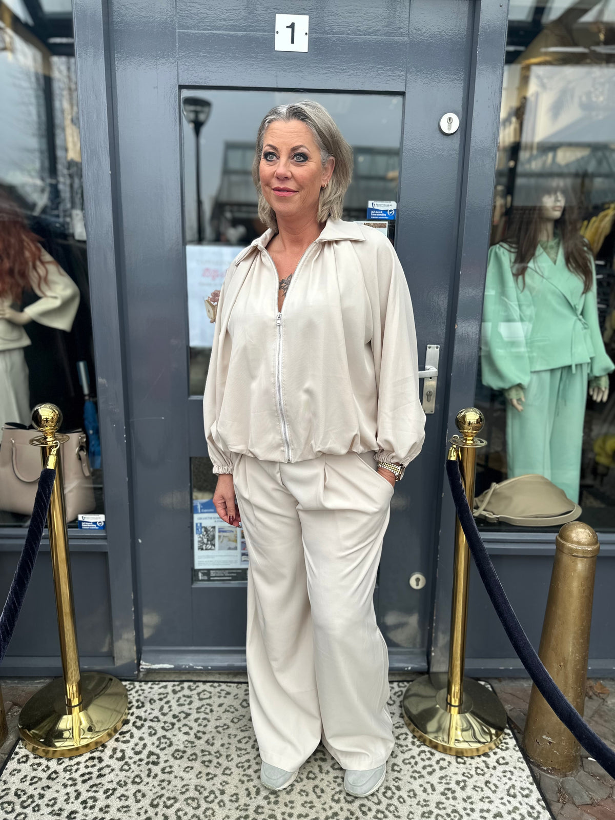 2 delig set “Je T’Aime” zandkleur