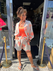 Blouse "Mia" Beige/Oranje