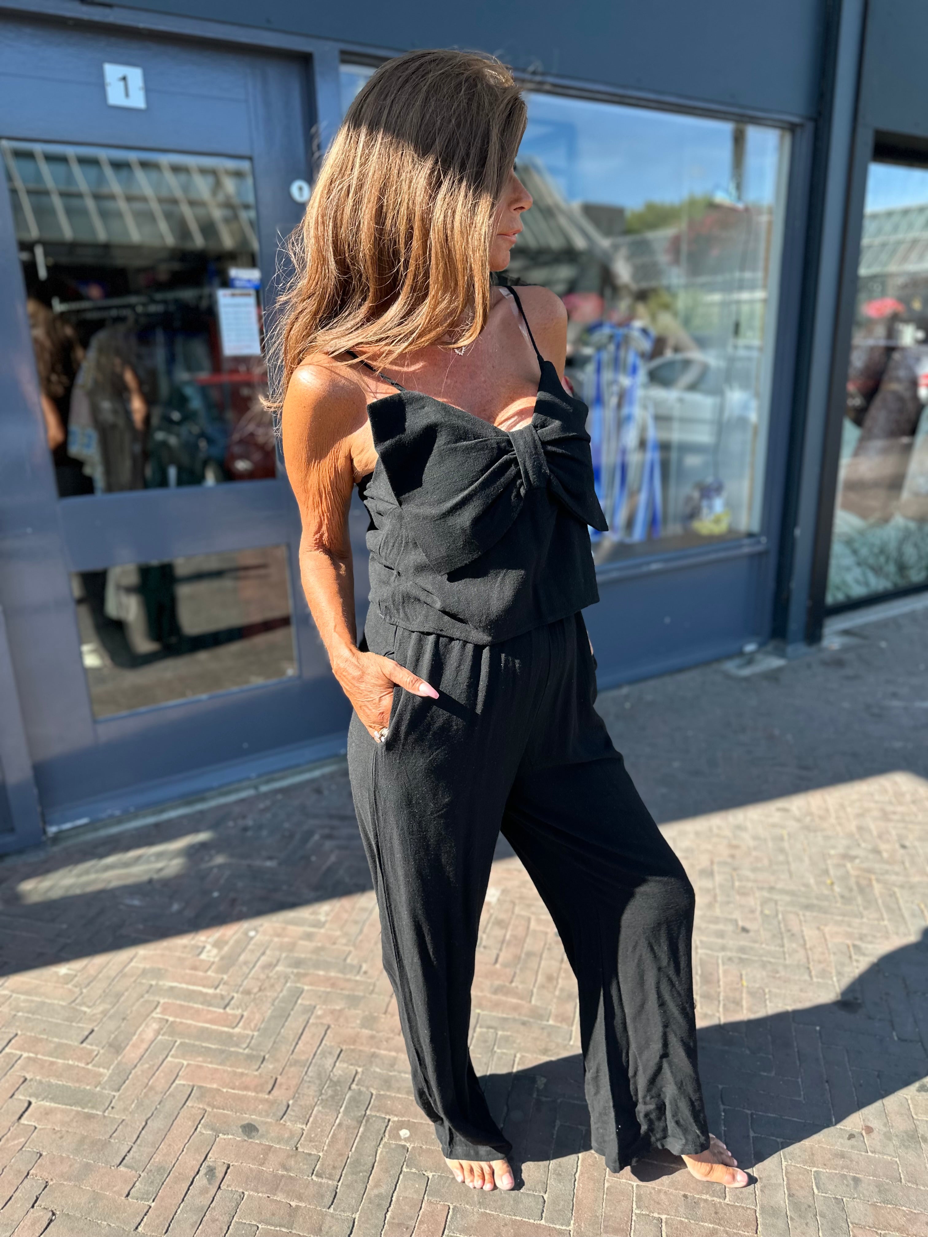 Jumpsuit "Bow" zwart