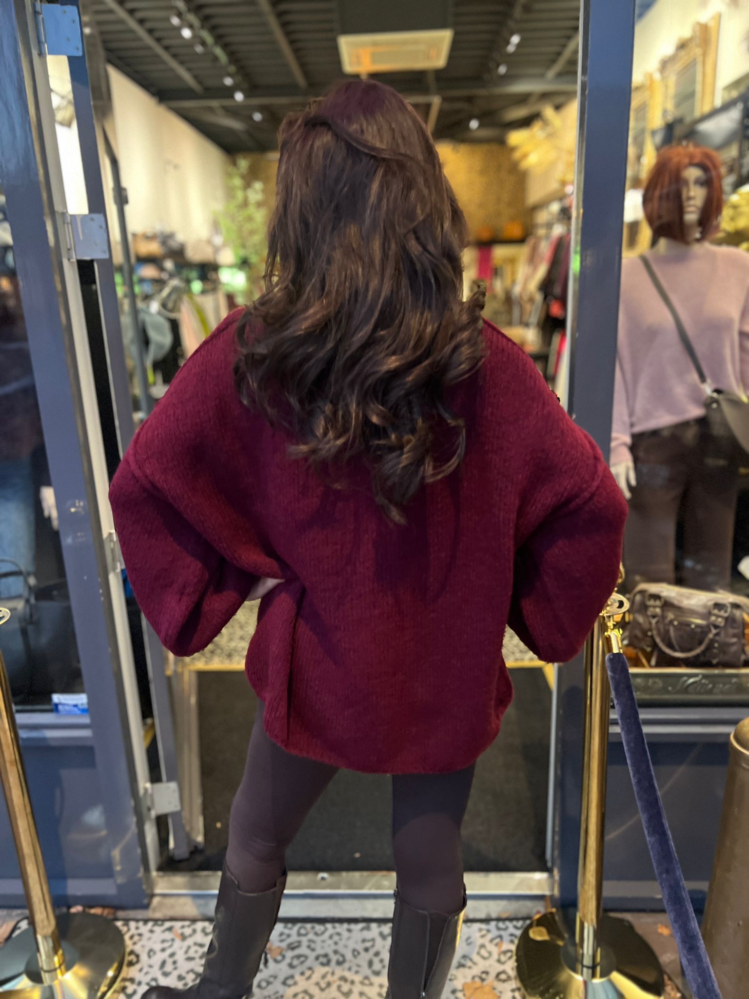 Trui Knitted “oversized” Bordeaux