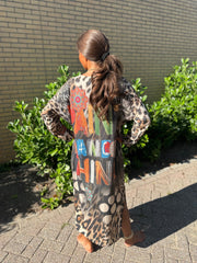 Lurex Jurk lange mouw “Skull"